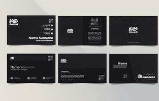 Creative Monochromatic Business Card vector