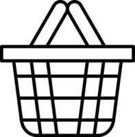 Shopping Basket Outline Icon vector