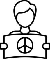Protest Outline Icon vector