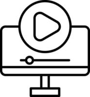 Video Lcd Outline Icon vector