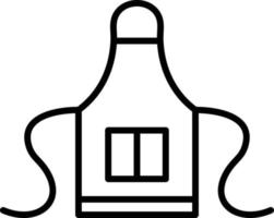 Apron Outline Icon vector