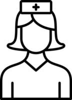 Nurse Outline Icon vector