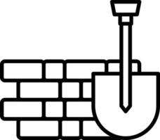 Masonry Outline Icon vector