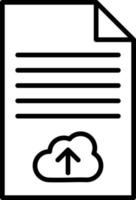 Files Upload Outline Icon vector