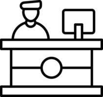 Reception Outline Icon vector