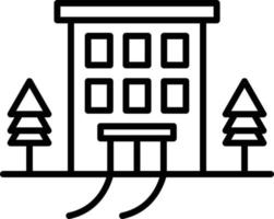 Office Building Outline Icon vector