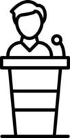 Conference Outline Icon vector