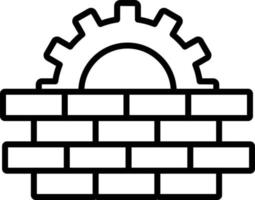 Bricks Outline Icon vector
