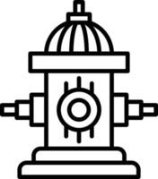 Fire Hydrant Outline Icon vector