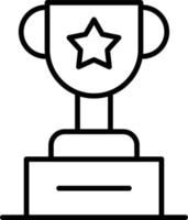 Trophy Outline Icon vector