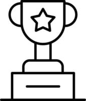 icono de esbozo de trofeo vector