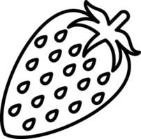 Strawberry Outline Icon vector