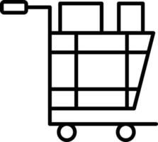 Trolley Outline Icon vector