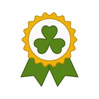 Clover badge isolated on white background. Vector illustration