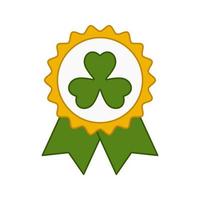 Clover badge isolated on white background. Vector illustration