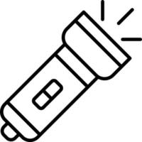 Flashlight Outline Icon vector