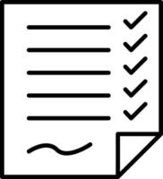 List Outline Icon vector