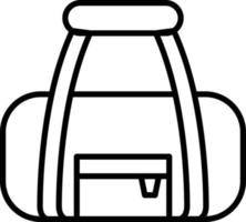Sport Bag Outline Icon vector