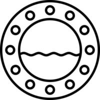 Porthole Outline Icon vector