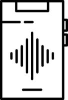 icono de esquema de audio vector