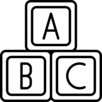 Abc Outline Icon vector