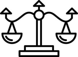 Justice Scale Outline Icon vector