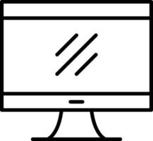 Monitor Outline Icon vector