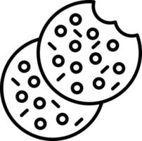 Cookie Outline Icon vector