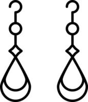 Earrings Outline Icon vector