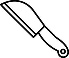 icono de contorno de cuchillo vector