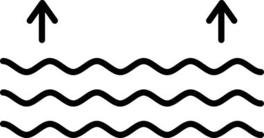 High Tide Outline Icon vector