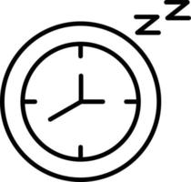Sleep Time Outline Icon vector