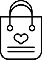 Bag Outline Icon vector