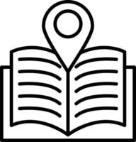 Library Location Outline Icon vector