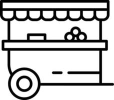 Food Stand Outline Icon vector