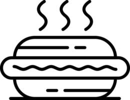 Hot Dog Outline Icon vector