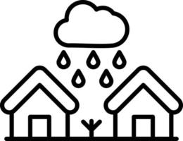 Monsoon Outline Icon vector
