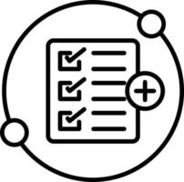New Task Outline Icon vector