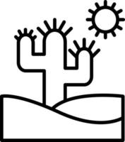 Cactus Outline Icon vector