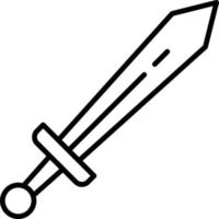 Sword Outline Icon vector