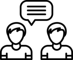 Conversation Outline Icon vector