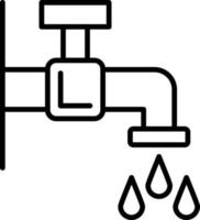 icono de contorno de grifo de agua vector