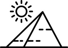 Pyramid Outline Icon vector