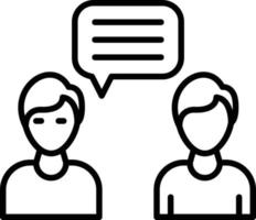 Conversation Outline Icon vector