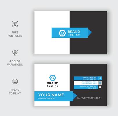 Modern Business Card Template Vector  2022