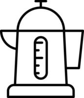Kettle Outline Icon vector