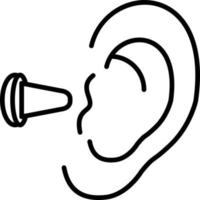 Ear Plug Outline Icon vector