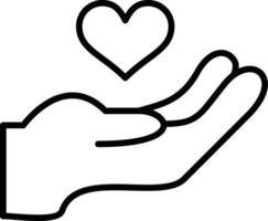 Loving Outline Icon vector