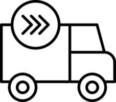Express Delivery Outline Icon vector