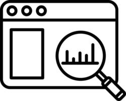 Web Search Outline Icon vector